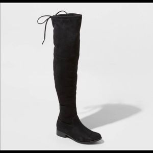 Black over the knee boots NWOT